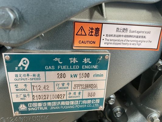 T140GF-S Genset Модель T12-1 Модель двигателя Sinotruk Fuqiang Power Газогенератор мощностью 180 кВт